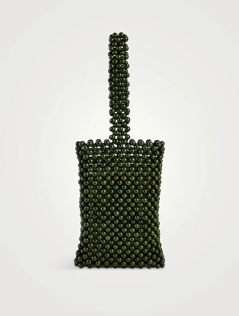 Mini Leda Beaded Tote Bag