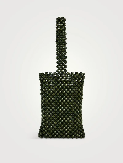 Mini Leda Beaded Tote Bag