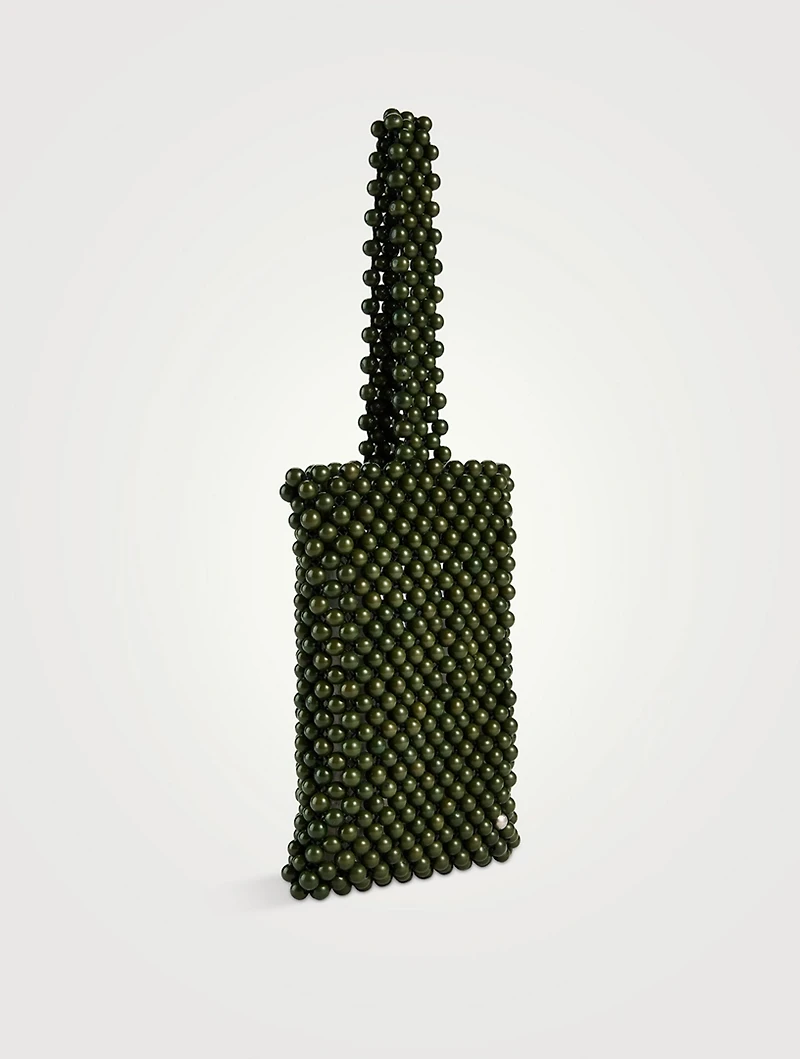 Mini Leda Beaded Tote Bag