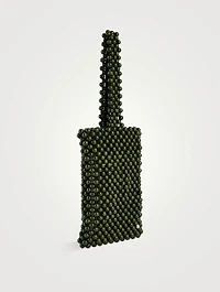 Mini Leda Beaded Tote Bag
