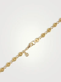 XL 14K Gold Evil Eye Link Necklace With Diamonds