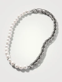 Asli Link Chain Pearl Necklace