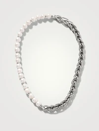 Asli Link Chain Pearl Necklace