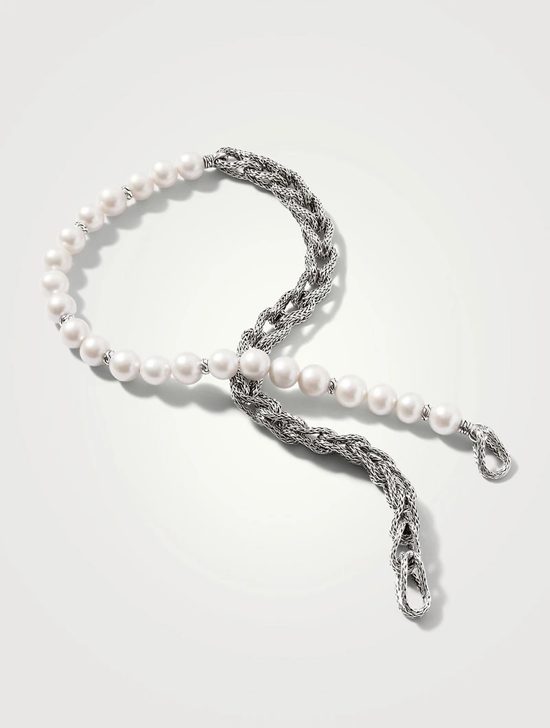 Asli Link Chain Pearl Necklace