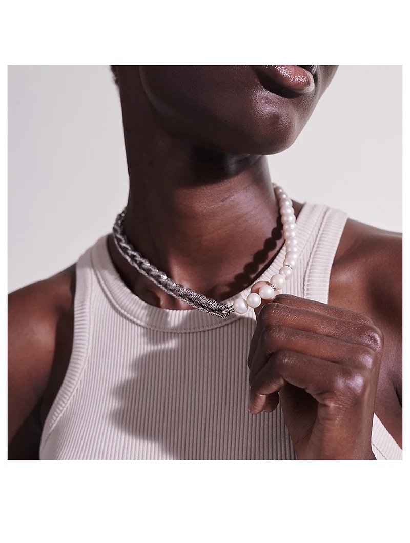 Asli Link Chain Pearl Necklace