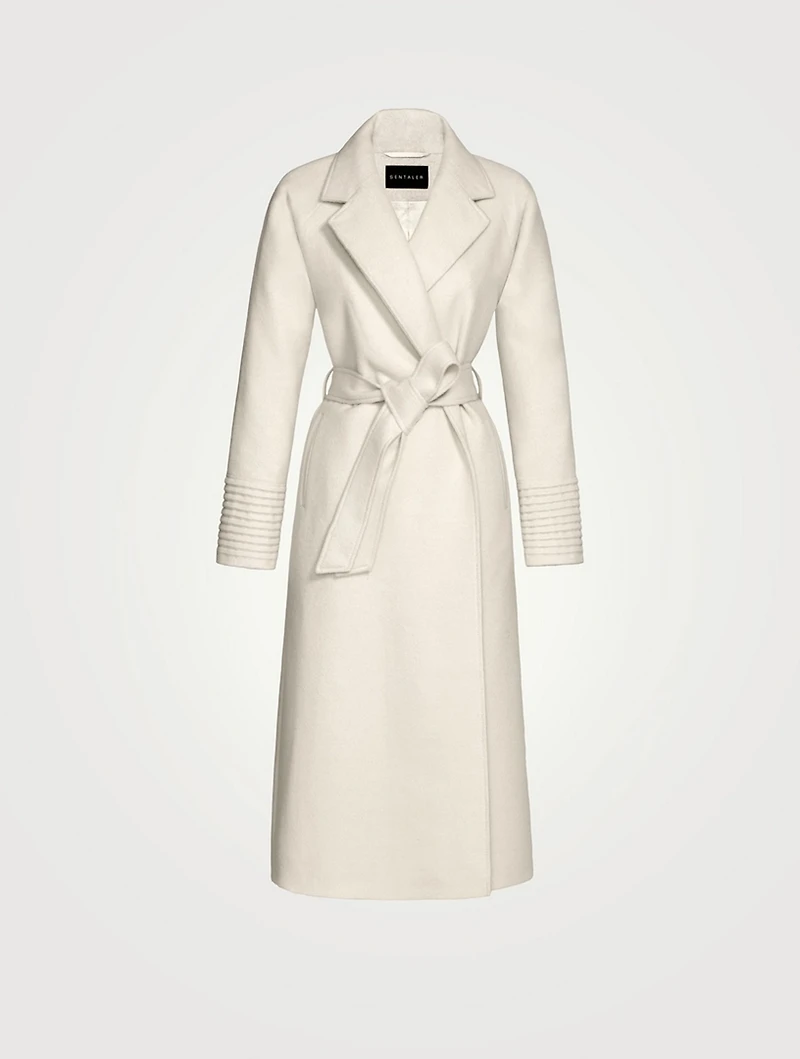 Belted Alpaca Wool Wrap Coat