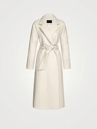 Belted Alpaca Wool Wrap Coat