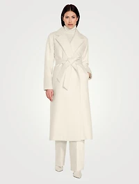 Belted Alpaca Wool Wrap Coat