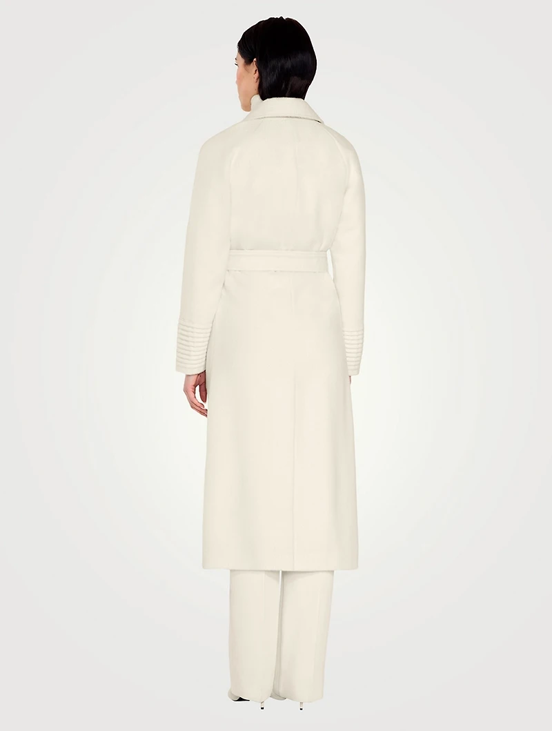 Belted Alpaca Wool Wrap Coat