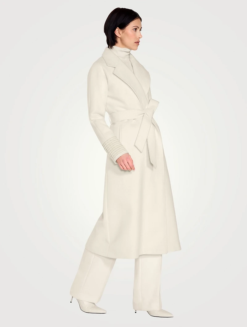 Belted Alpaca Wool Wrap Coat