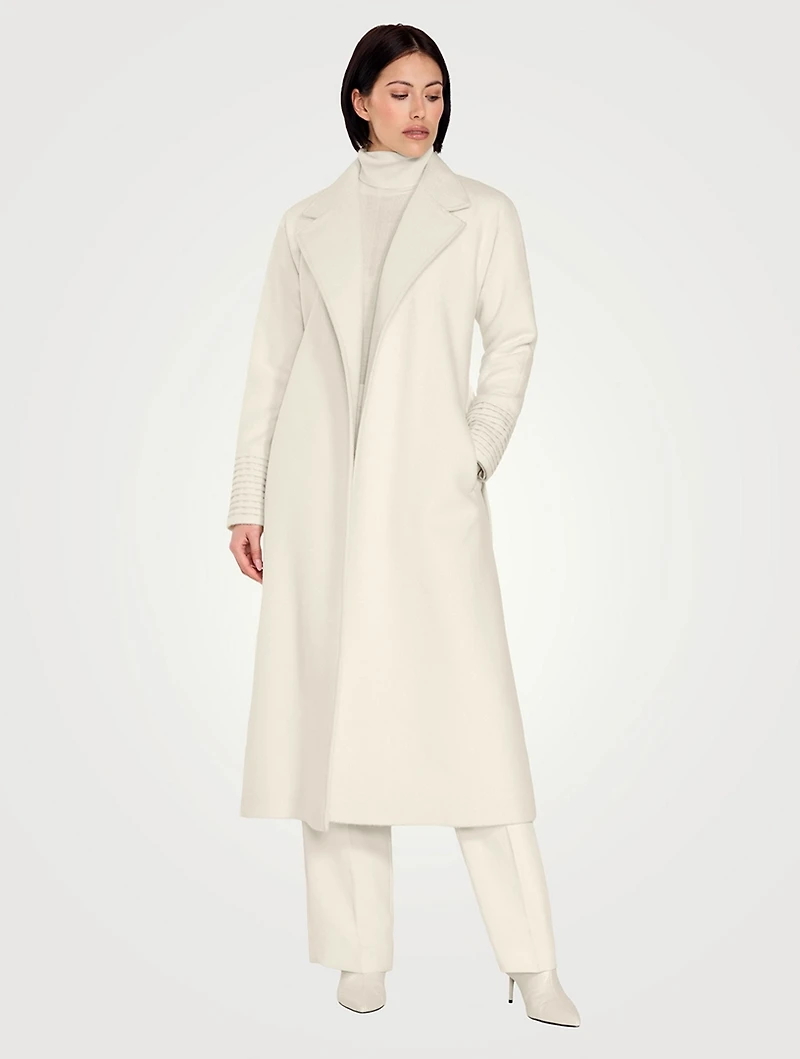 Belted Alpaca Wool Wrap Coat
