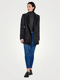 Belted Alpaca Wool Wrap Coat