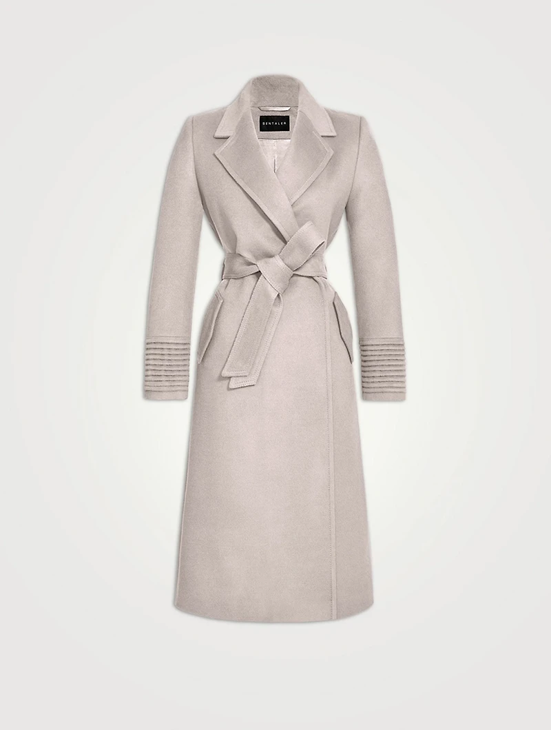 Belted Alpaca Wool Wrap Coat