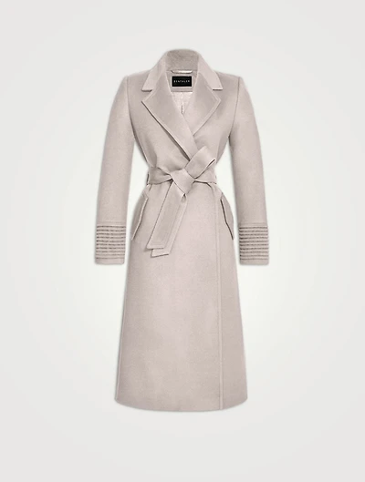 Belted Alpaca Wool Wrap Coat
