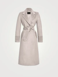 Belted Alpaca Wool Wrap Coat