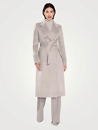 Belted Alpaca Wool Wrap Coat