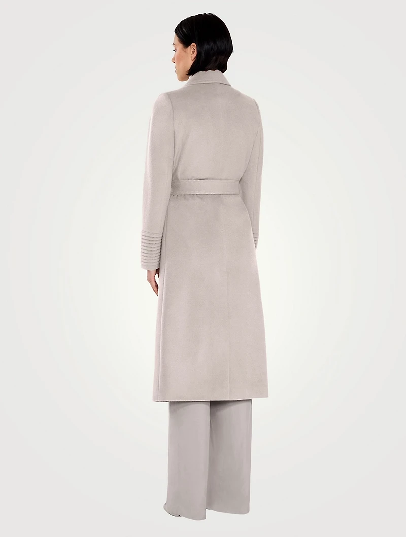 Belted Alpaca Wool Wrap Coat