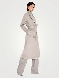 Belted Alpaca Wool Wrap Coat