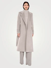 Belted Alpaca Wool Wrap Coat