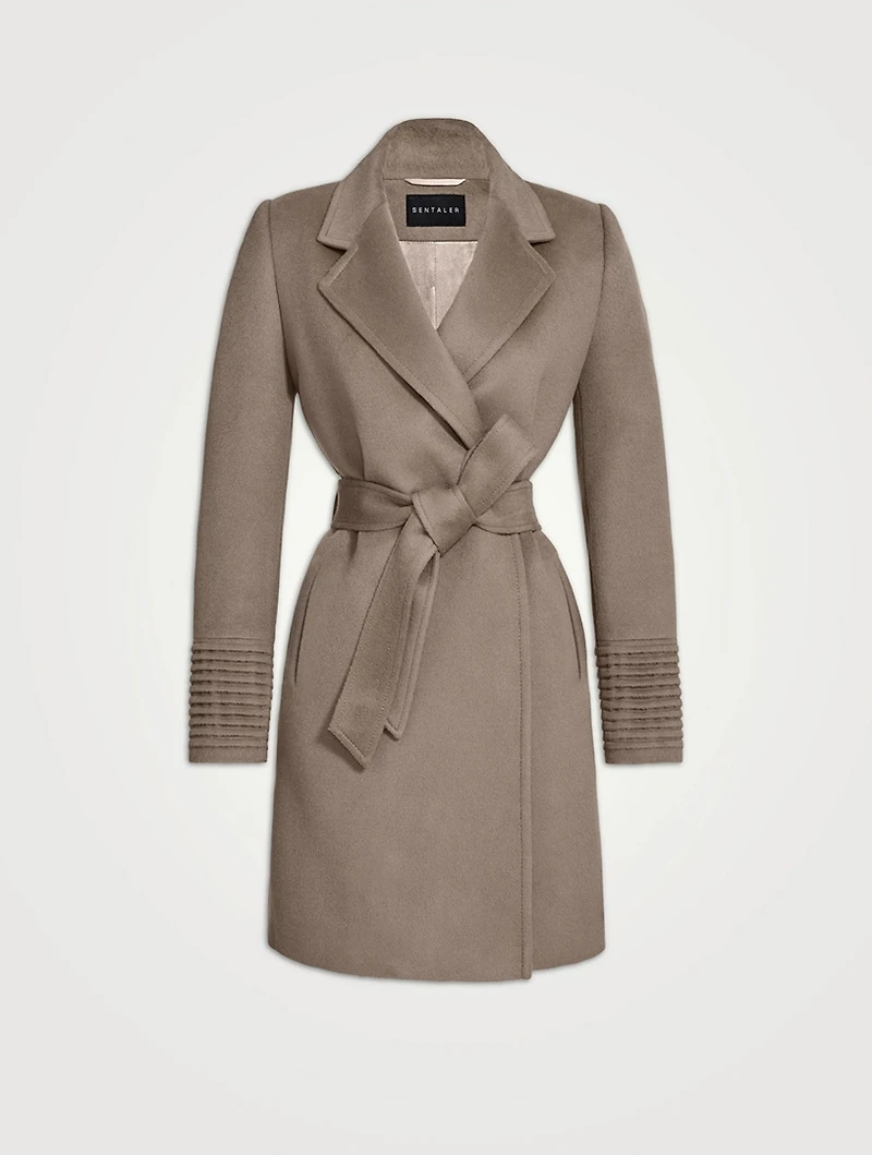 Belted Alpaca Wool Wrap Coat