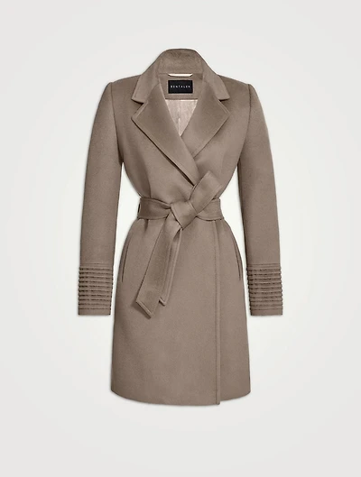 Belted Alpaca Wool Wrap Coat