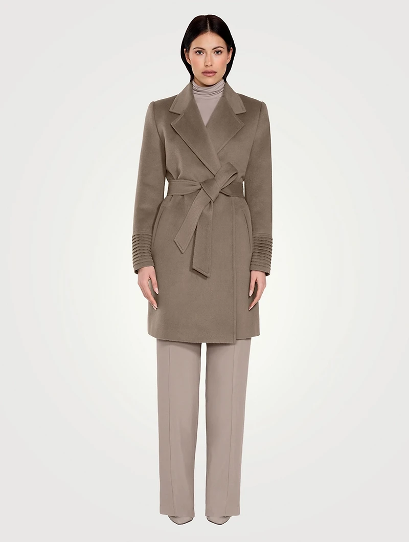 Belted Alpaca Wool Wrap Coat