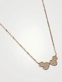 18K Rose Gold Wulu Necklace With Diamonds