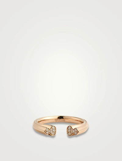 Wulu 18K Rose Gold Ring With Diamonds