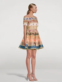 Devi Linen Spliced Mini Dress