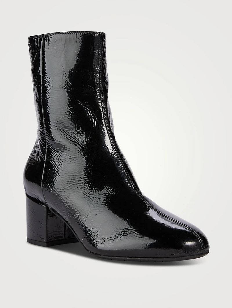 Leonora Patent Leather Ankle Boots