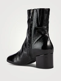 Leonora Patent Leather Ankle Boots