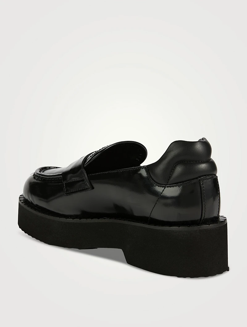 Marta Leather Platform Loafers