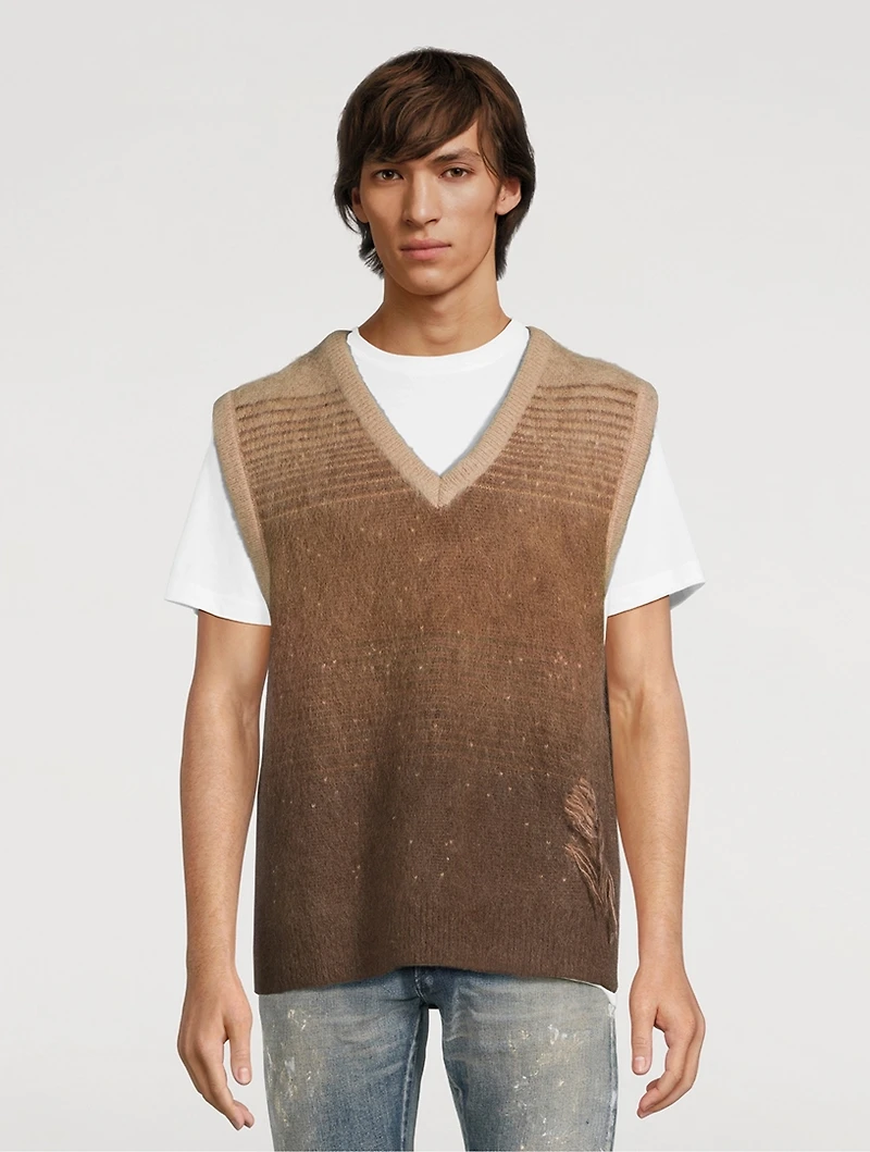 Gradient Mohair Vest