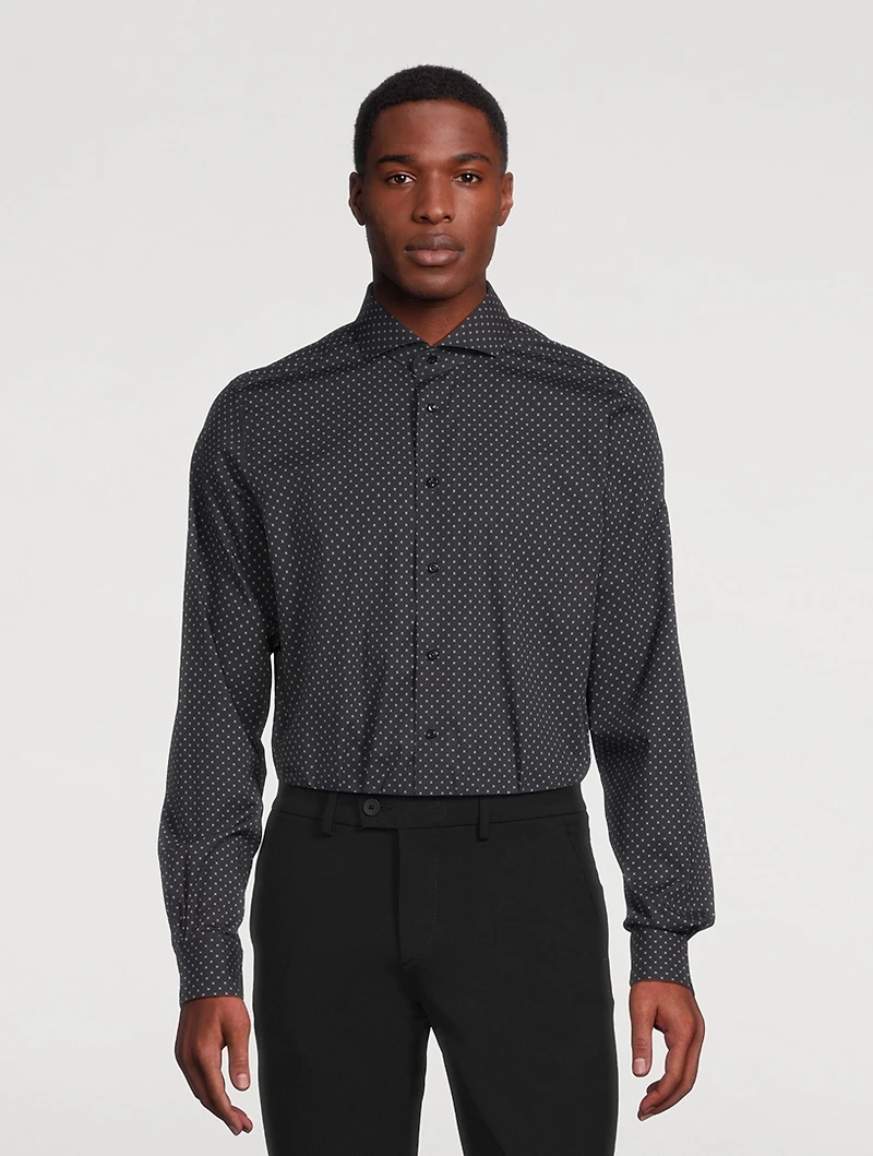 Poplin Shirt Geometric Print