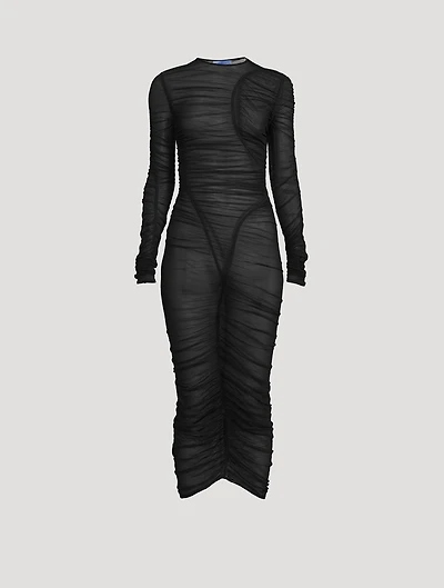 Mesh Midi Dress