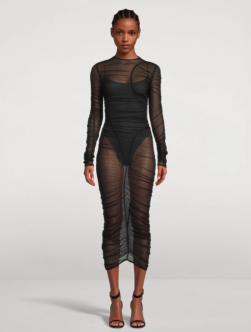 Mesh Midi Dress