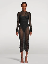 Mesh Midi Dress