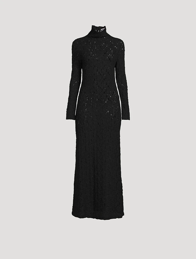 Smocked Lace Maxi Dress