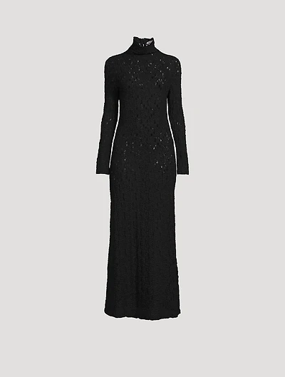 Smocked Lace Maxi Dress
