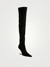 Compass Leather Over-The-Knee Boots