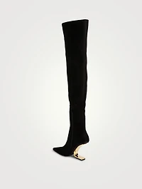 Compass Leather Over-The-Knee Boots