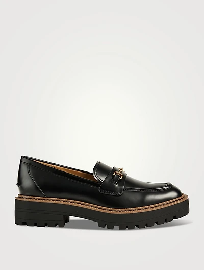 Laurs Leather Lug-Sole Loafers
