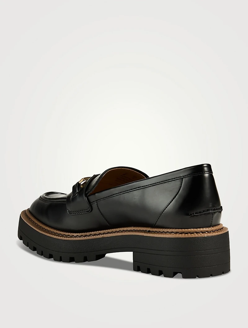 Laurs Leather Lug-Sole Loafers