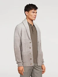 Wool And Cashmere Shawl Collar Cardigan