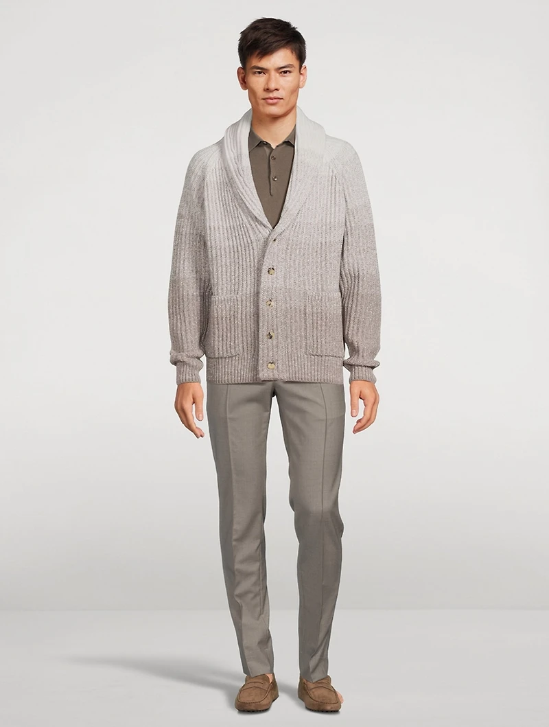 Wool And Cashmere Shawl Collar Cardigan