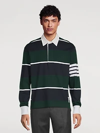 Rugby Stripe Football Oversized Polo