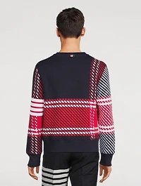 Tartan Check Cotton Jacquard Sweatshirt