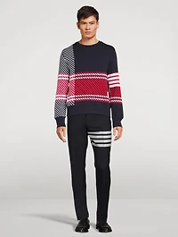 Tartan Check Cotton Jacquard Sweatshirt