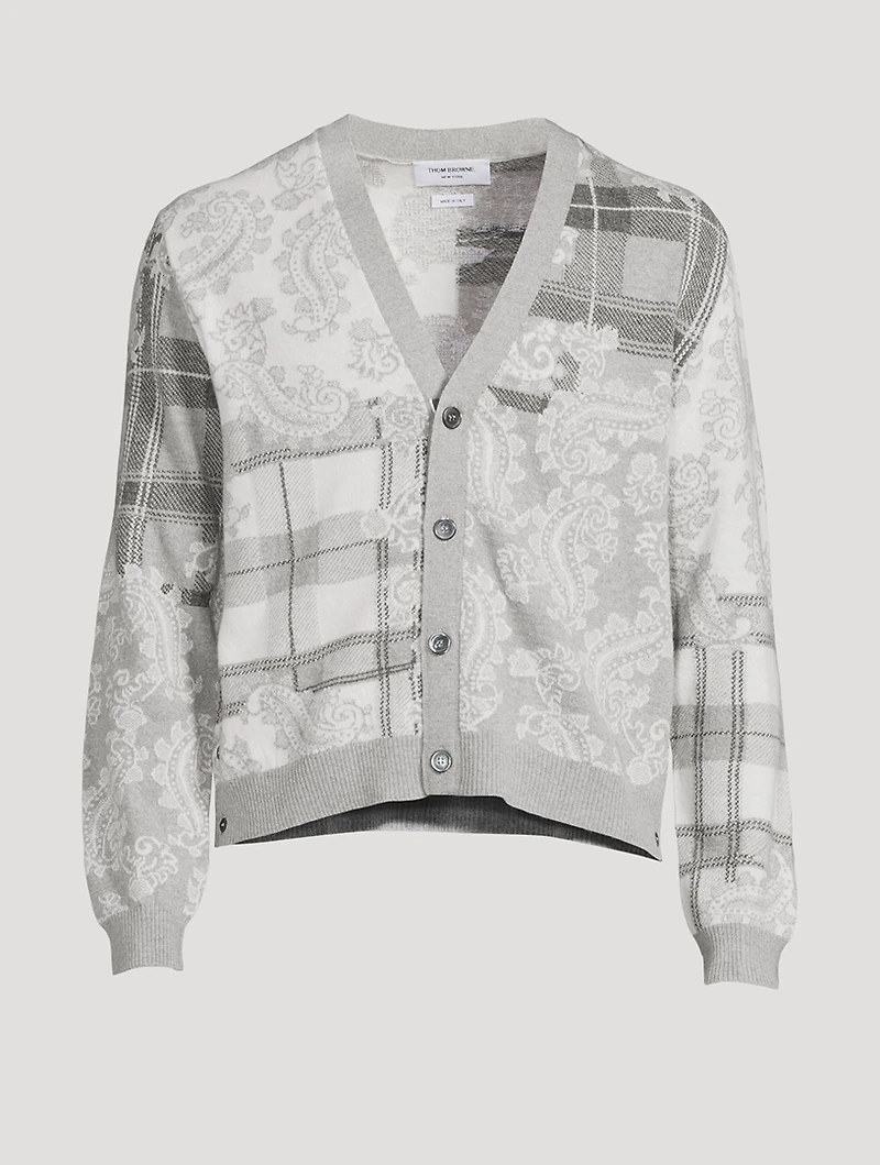 Fun-Mix Tartan Merino Wool Cardigan