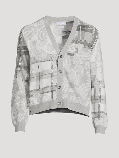 Fun-Mix Tartan Merino Wool Cardigan